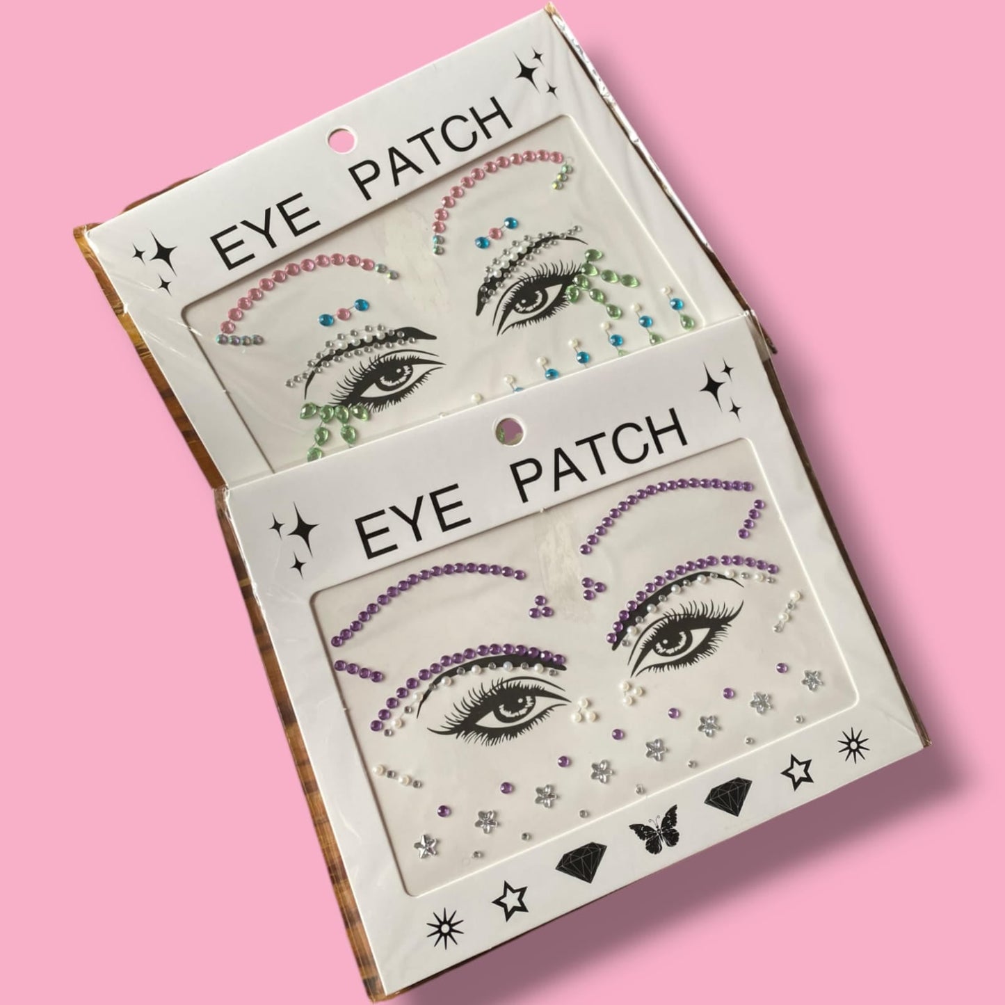 12 Stickers Pedreria para ojos $10.8 c/u