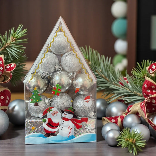 Estuche 12 esferas y cajitas decorativas Navideñas