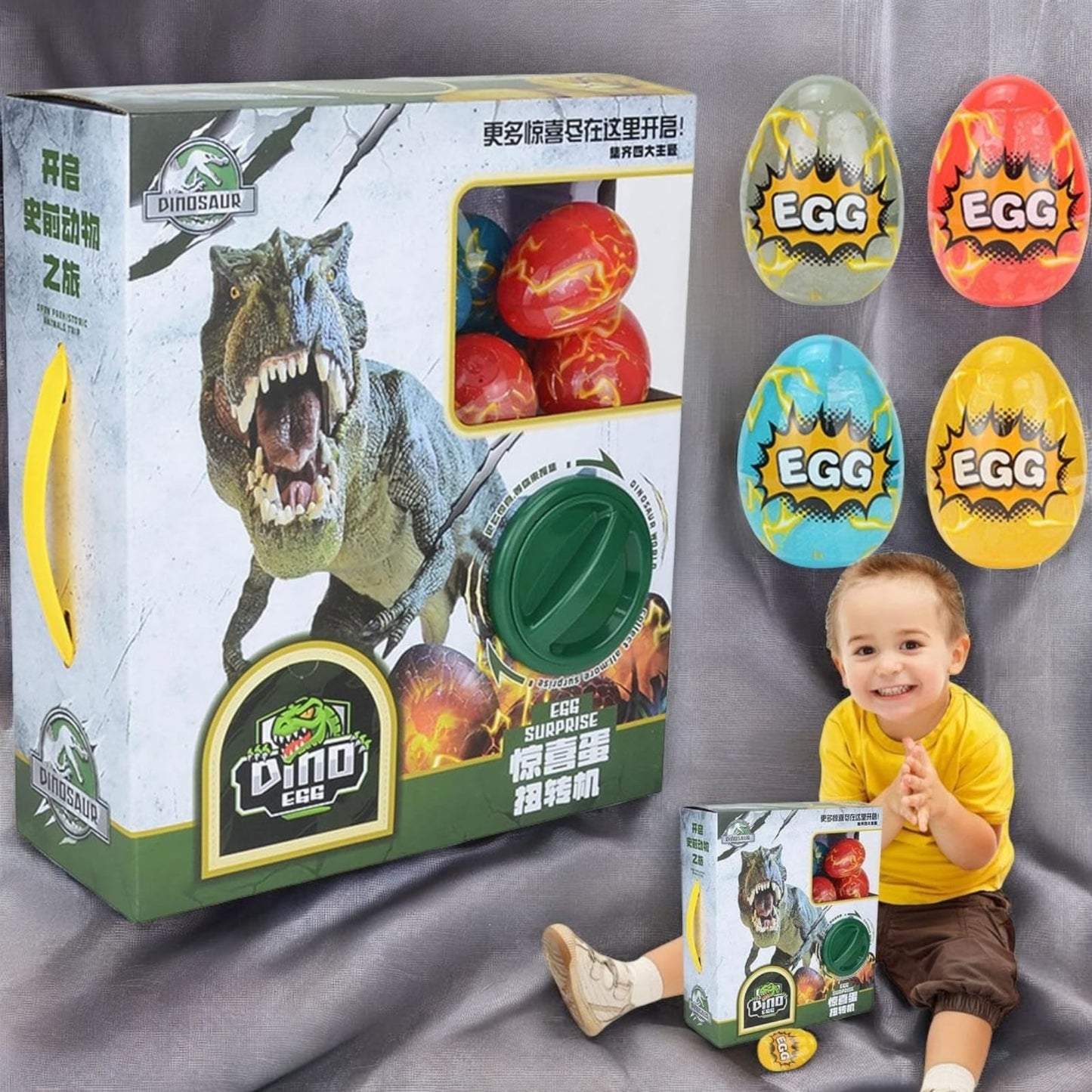 Huevos de Dinosaurio Juguete dispensador 12 Piezas
