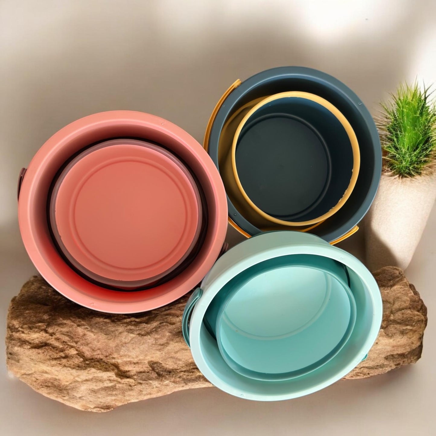 Cubeta/Balde Expandible de Plastico con Agarradera