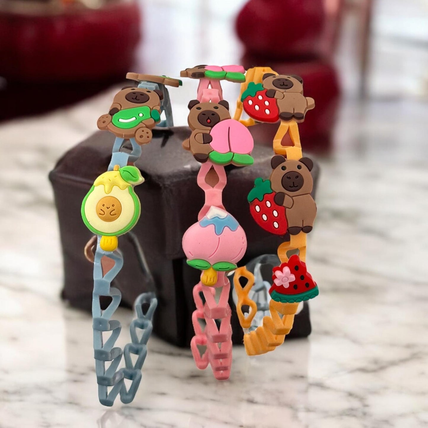 12 Diademas Capibaras Relieve $9 c/u