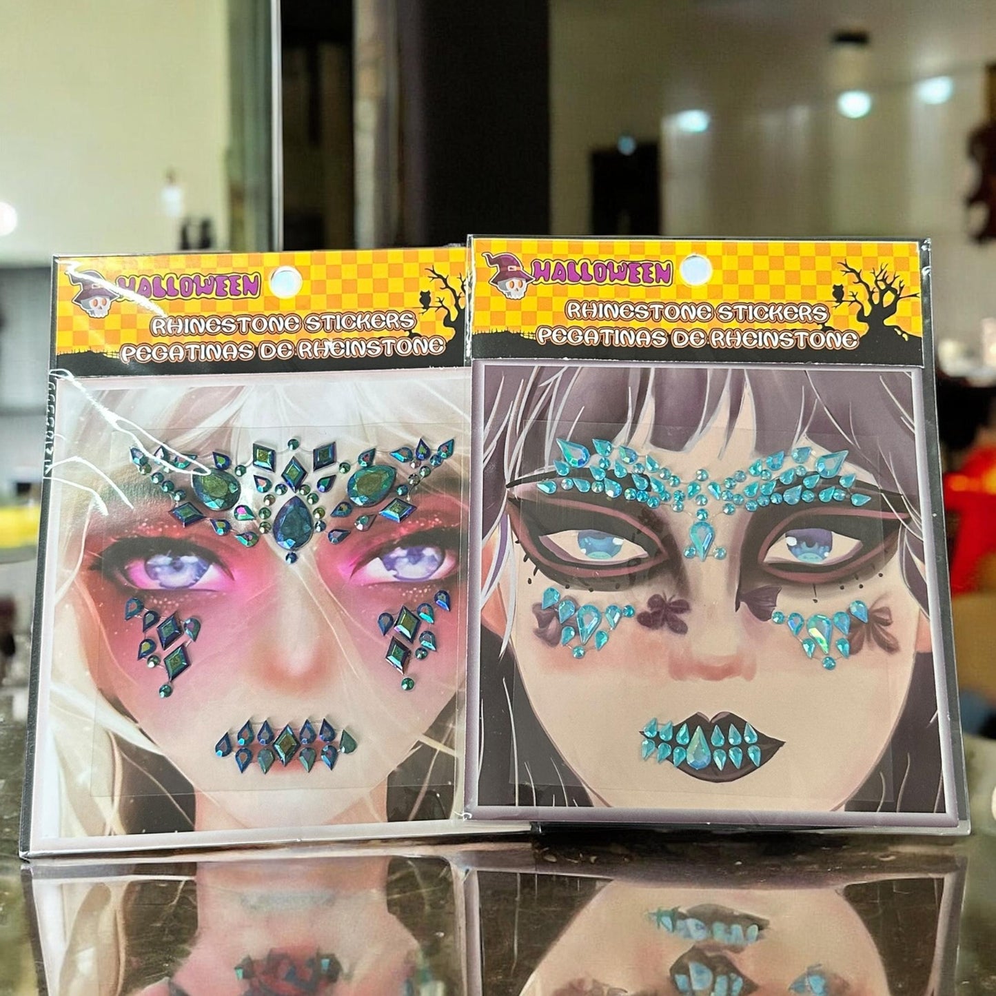 12 Stickers Pedreria Halloween Infantil $6 c/u