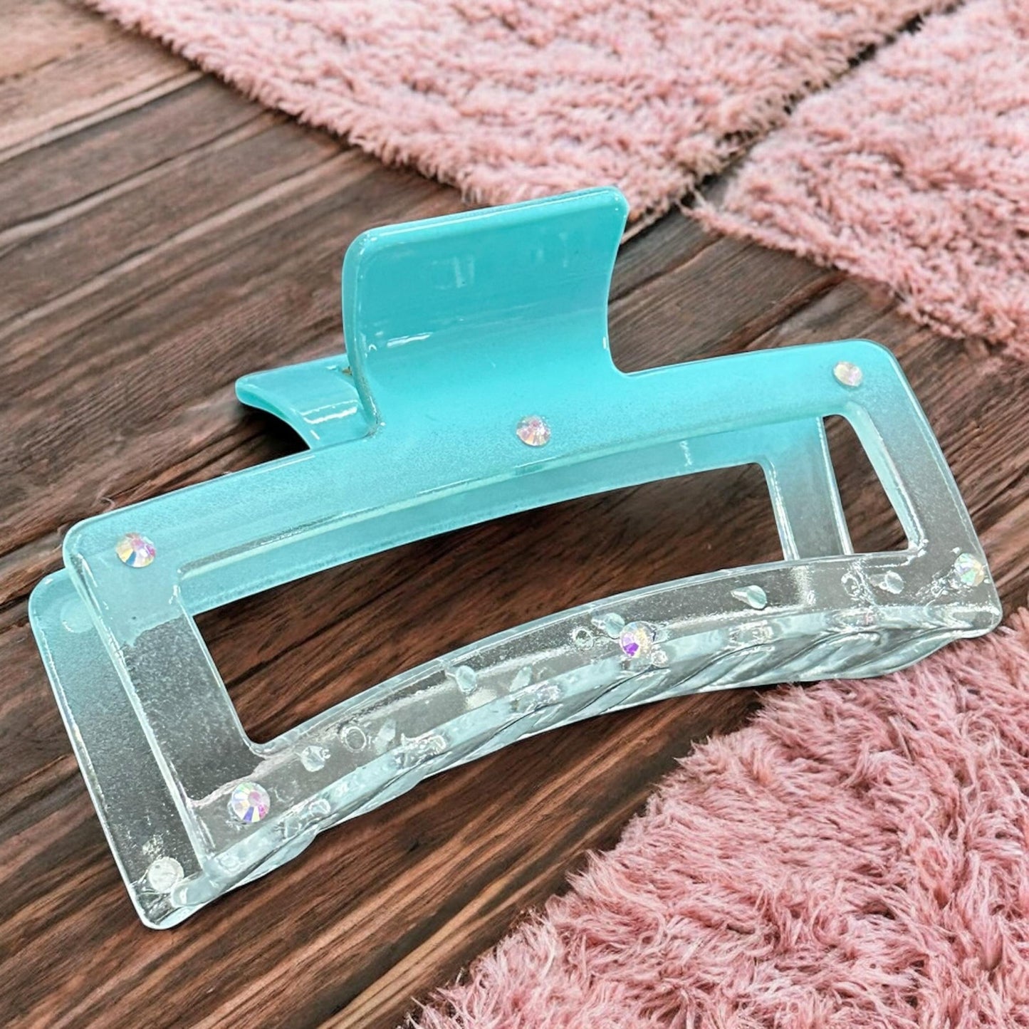 12 Pinzas para Cabello Brillos colores Difuminadas G $17.5 c/u