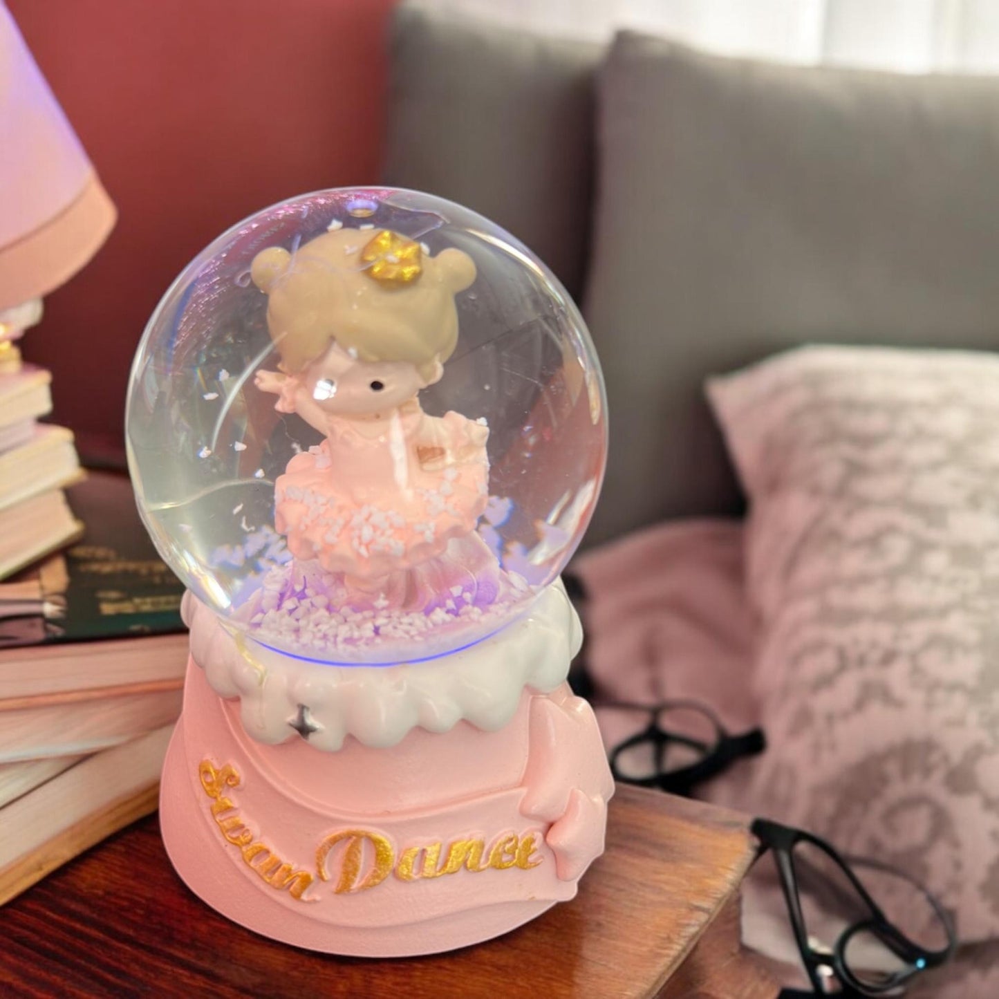 Bola de Cristal Mini Bailarina con Luz