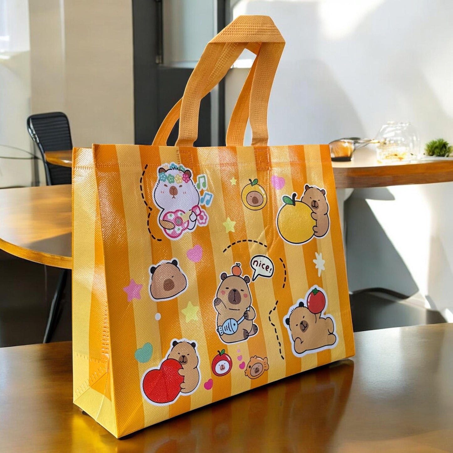 12 Bolsas Capibaras Medianas Rayadas $7.9 c/u