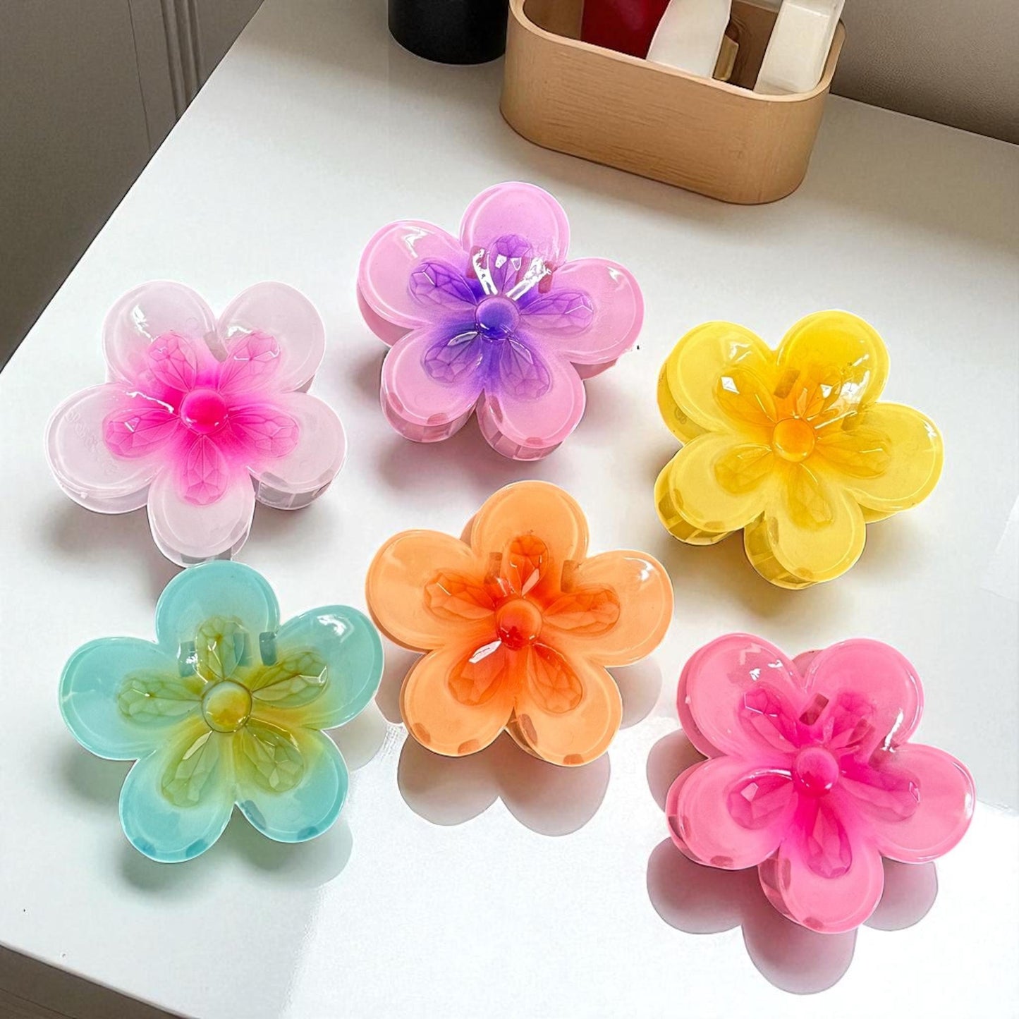 12 Pinzas Flor Pequeña Hermosas $6.75 c/u