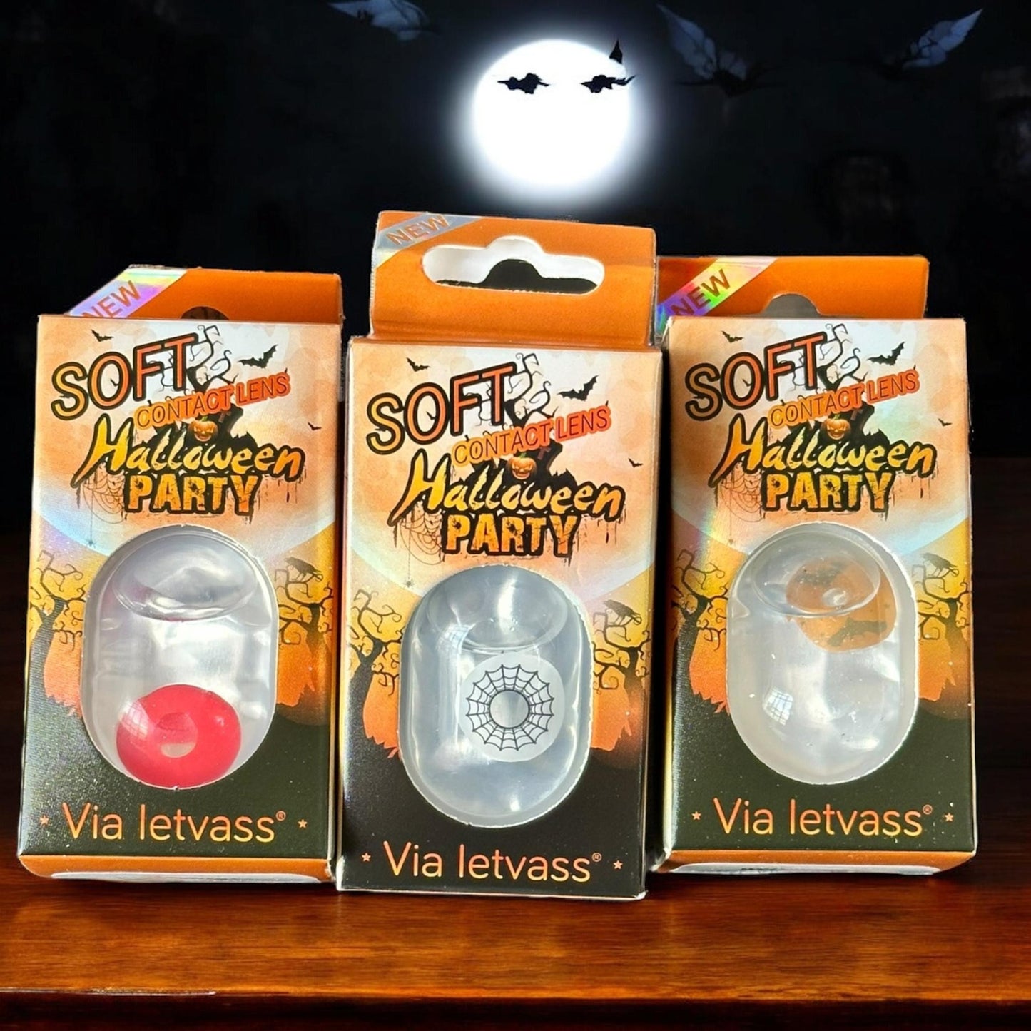 12 Pupilentes Halloween Party $55 c/u