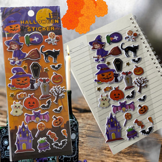 12 Sticker 3D Estampillas Halloween  $5.9 c/u