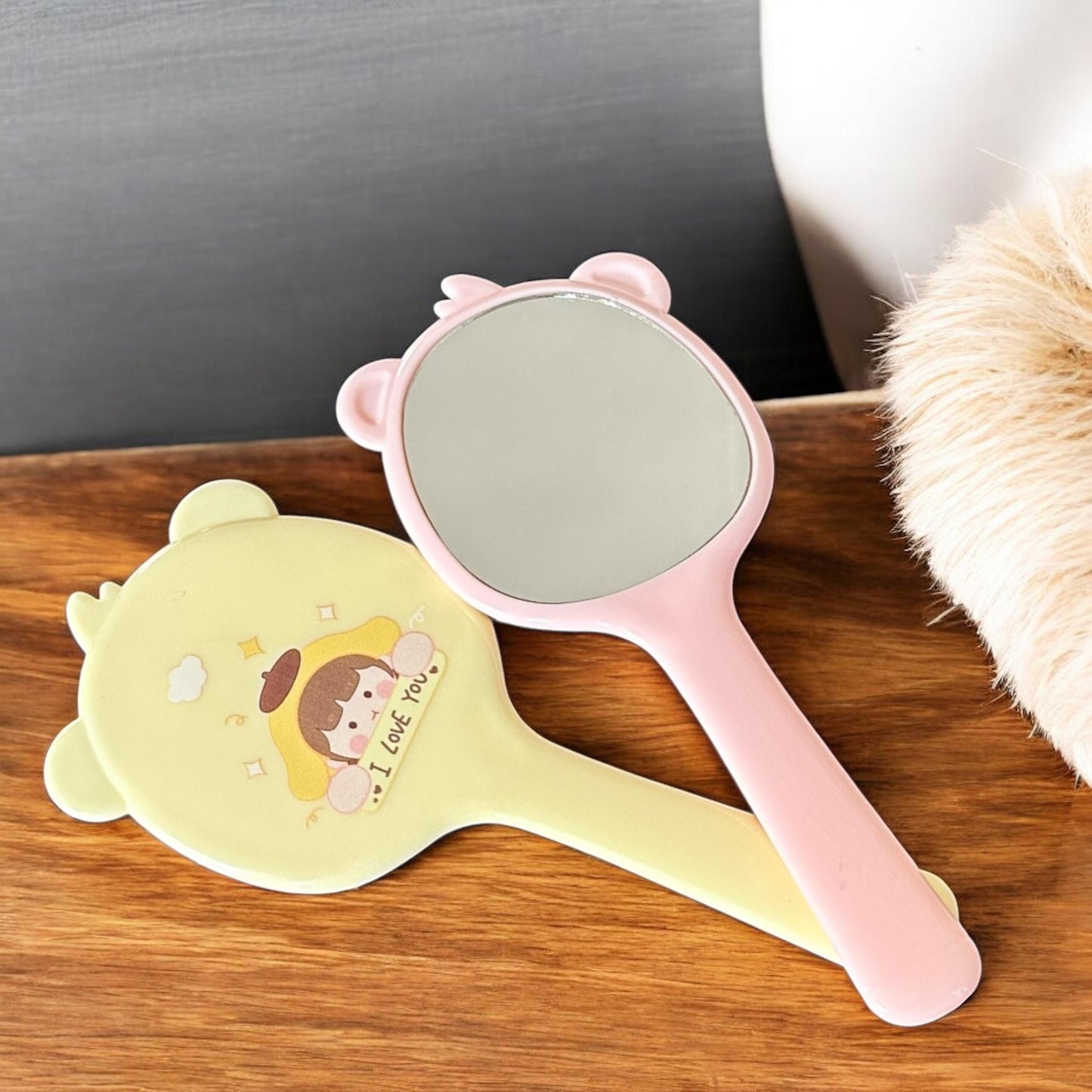 12 Espejos de mano Ositos Colores $8.7 c/u