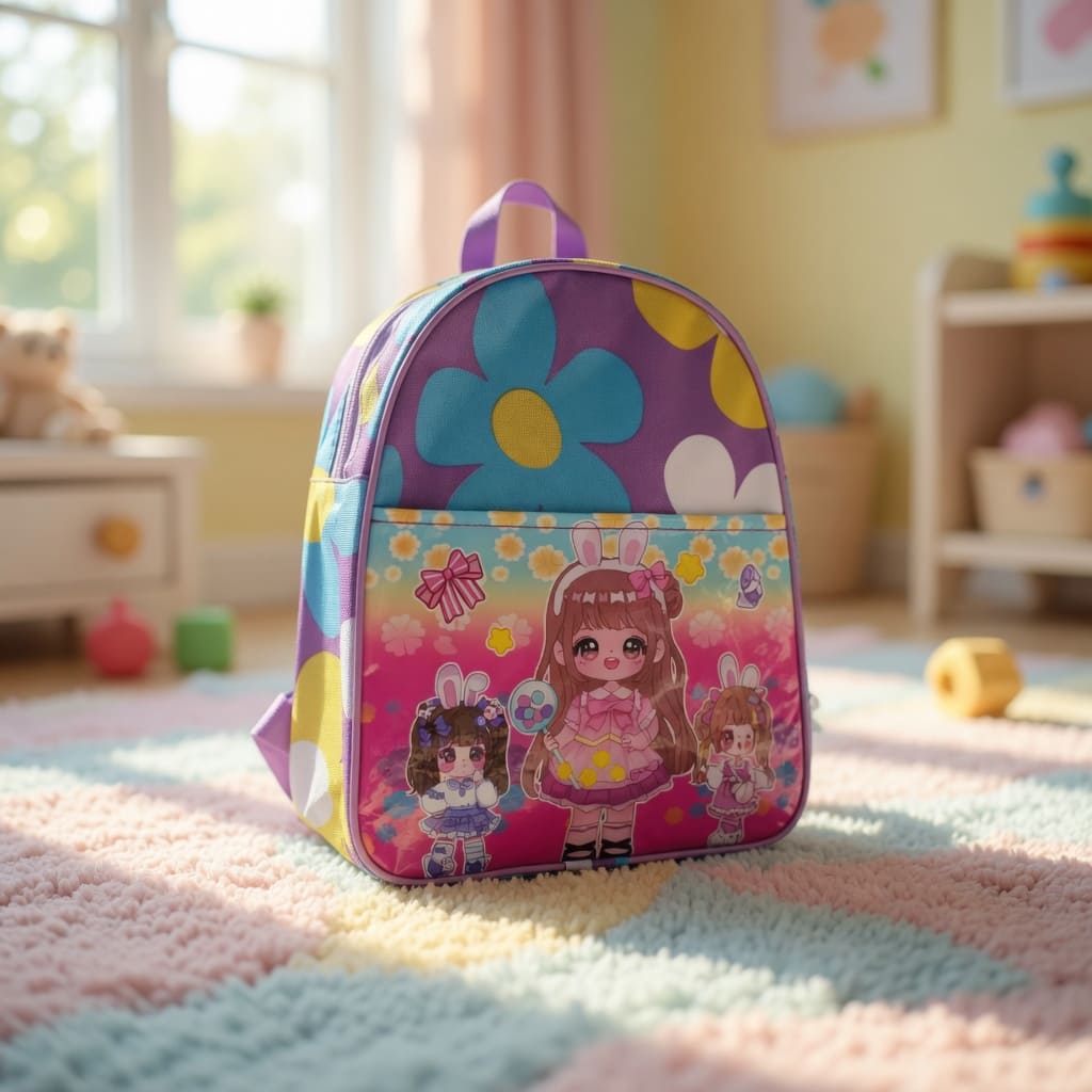 Mochila Infantil Estampada con Bolsa enfrente Niño/Niña 26cm*22cm*8cm - Imagen 3