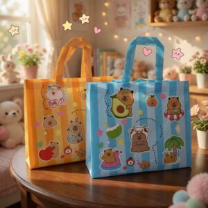 Bolsas Capibaras Medianas Rayadas 30cm*24cm*10cm - Image 2