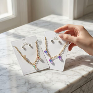 Sets aretes y collares pedrería - Image 2