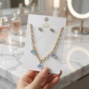 Sets aretes y collares pedrería