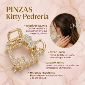 Pincitas Hello Kitty Pedreria Hermosa - Image 3