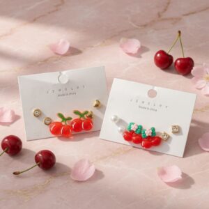 Sets Aretes Cherry y Pedreria - Image 2