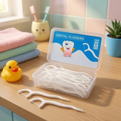 Cajas con Hilos Dentales Infantil con Agarradera