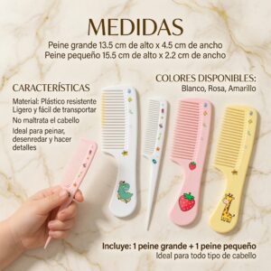 Duos de Peines para Cabello Dos tamaños - Image 3