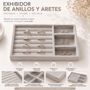 Exhibidor de Anillos y Aretes Terciopelo - Image 2