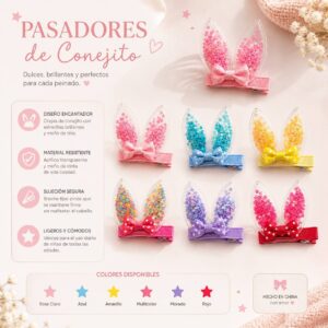 Pasadores Conejitos y Lentejuela Hermoso - Image 2