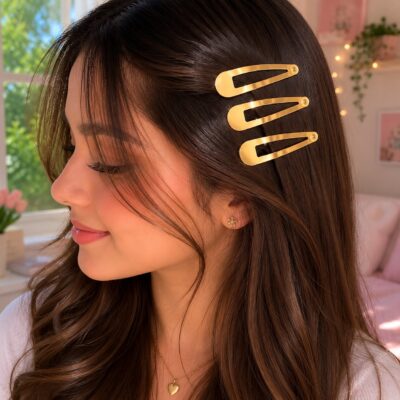 Sets de 3 Cucas Clasicas Doradas para Cabello