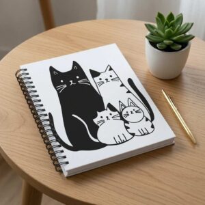 Libreta Gatitos de Pasta Dura y doble Esiral