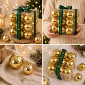 Caja de 29 Esferas Navidad Diferentes Tamaños