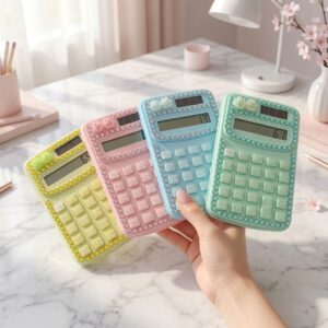 Calculadora Decorada Pedreria y Flor