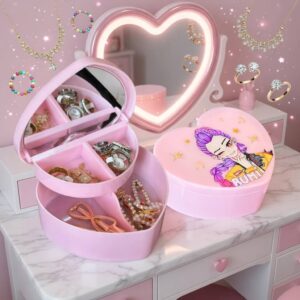 Joyero Guerreras K-Pop con Espejo en Forma de Corazon - Image 2