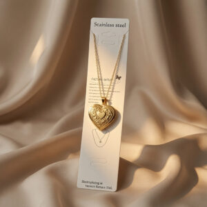 Collares Relicarios de Corazón Acero Inoxidable - Image 5