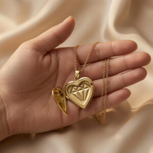 Collares Relicarios de Corazón Acero Inoxidable - Image 4