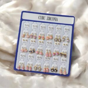 Aretes Sanrio/Ositos Dije 3D Y Pedreria "Zirconia"