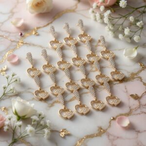 Aretes Dorados Pedreria Zirconia Corazon - Image 2