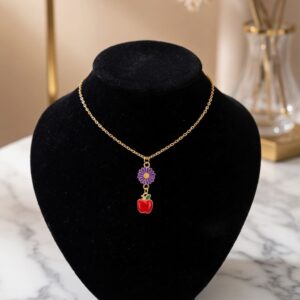 Collares Cereza/Fresita con Flor