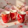 Taza Ceramica Amor Corazones