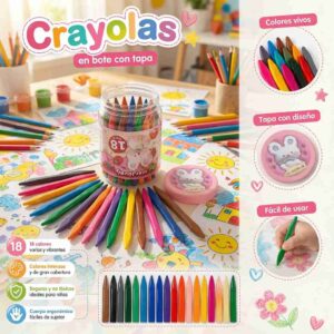 Bote de 18 Crayolas Colores Conejito - Image 3