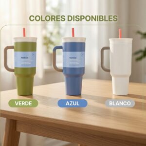 Termo Vaso para Agua 40oz con Popote y Agarradera - Image 2
