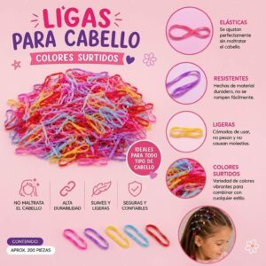 Bolsas de Ligas Latex Colores para Cabello - Imagen 4
