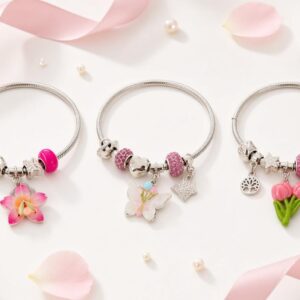 Pulsera Tipo Pandora Flores Hermosas
