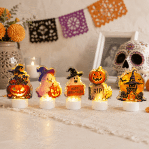 Lamparitas con Figuras Halloween tipo Vela