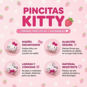 Sets de 4 Pincitas Kitty Cabecita Hermosas - Image 2