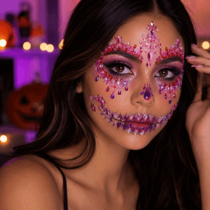 Sticker de Pedreria Halloween para Rostro Colores