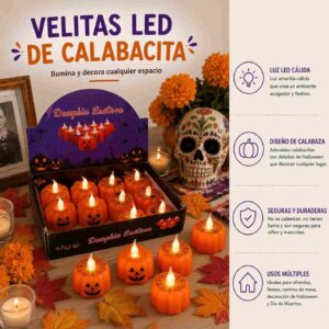 Velitas Halloween Led Calabacitas - Image 3
