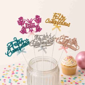 Cake Toppers "Feliz Cumpleaños"