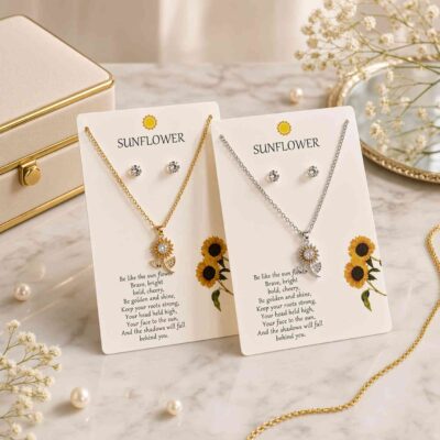 Sets Joyeria Girasol, Aretes y Collar