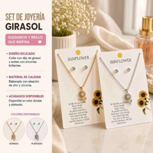 Sets Joyeria Girasol, Aretes y Collar - Image 3
