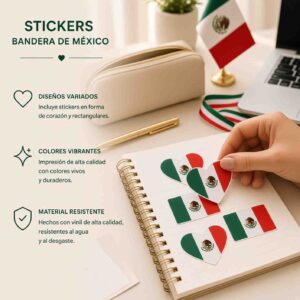 Sets de 5 Planillas de Stickers Bandera de Mexico - Imagen 2