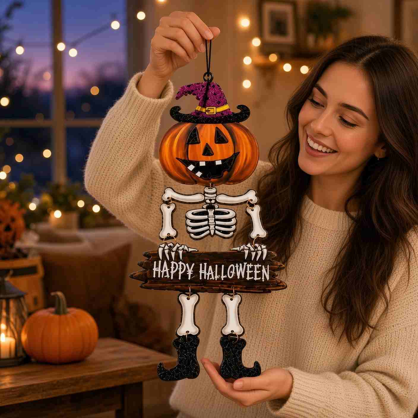 Esqueletos Articulados Diamantados para Decorar Halloween - Image 3