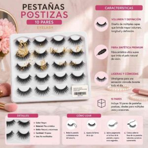 Paquete de 10 Pestañas Postizas Individuales - Imagen 2