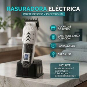 Cortadora Electrica Recargable con 4 Cuchillas Intercambiables - Imagen 2