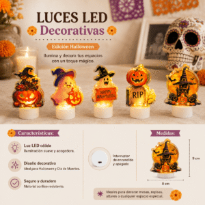 Lamparitas con Figuras Halloween tipo Vela - Imagen 3